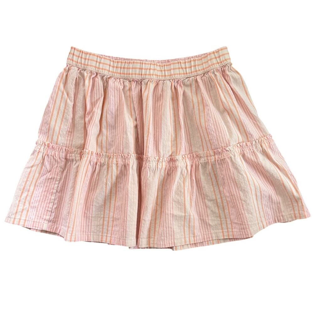 Gap Kids Girls Striped Tiered Ruffle Skirt Sz 12